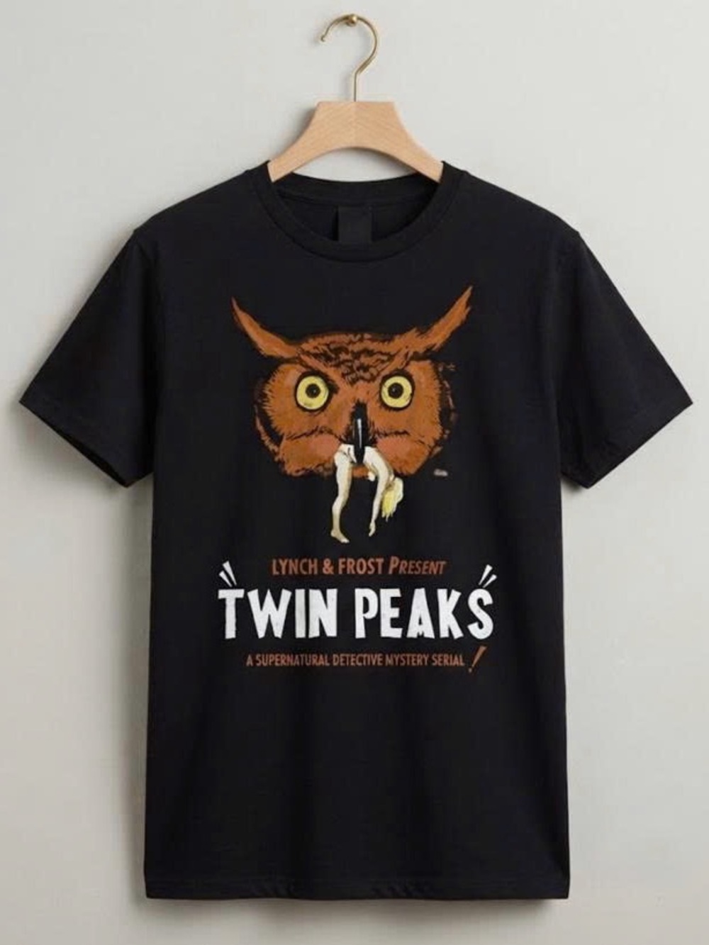 Twin Peaks Graphic Tee with Brown Owl